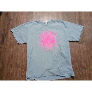 Koloa T Shirt Unisex Size Large Blue Pink Short Sleeve Crewneck